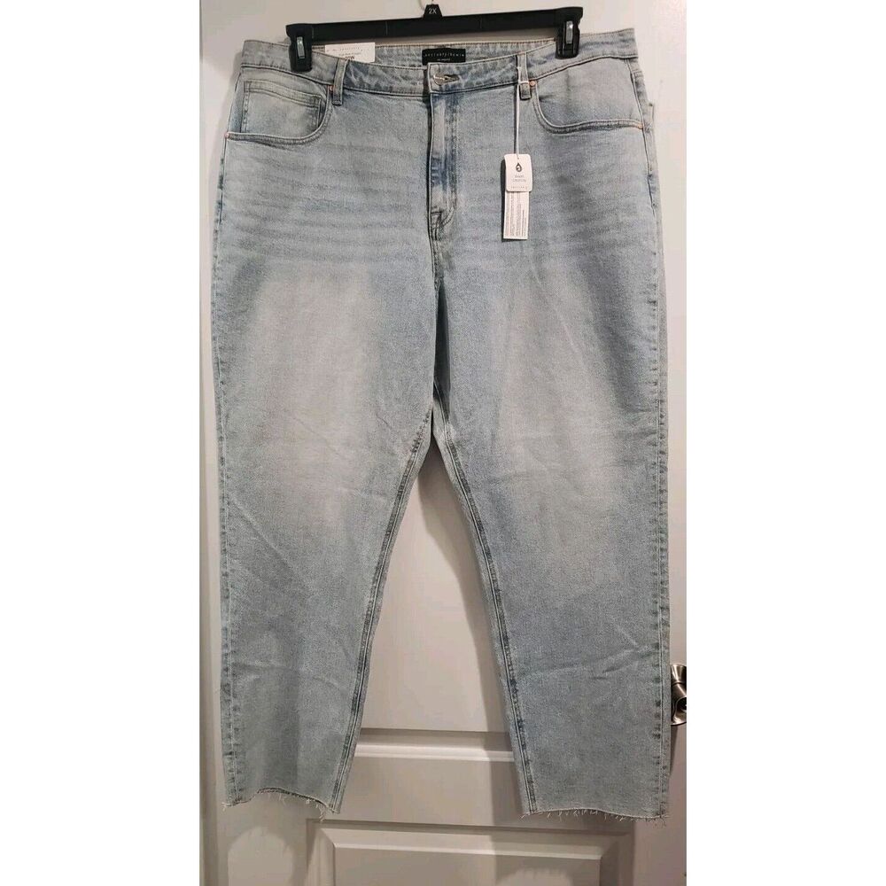 Sanctuary Denim Womens 90's High Rise, Raw Hem, Straight‎ Leg Jeans -NWT